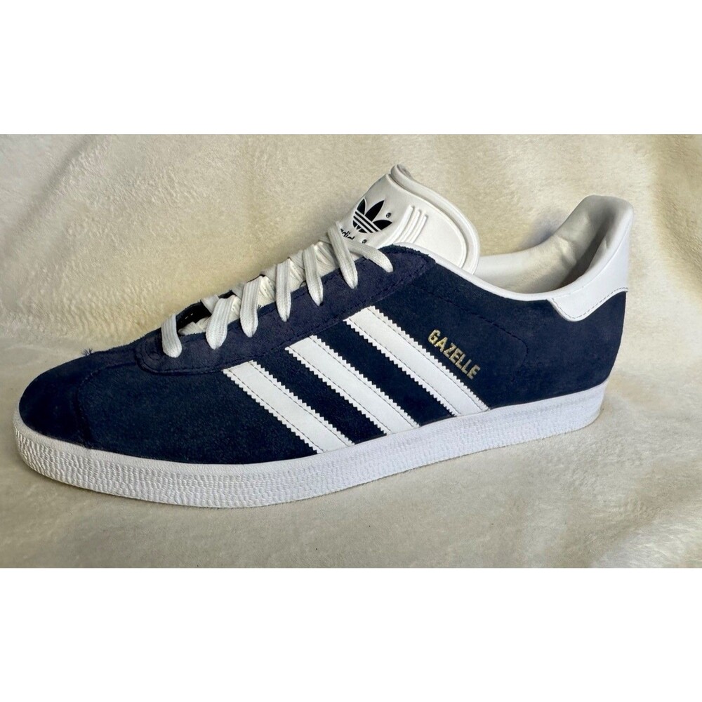 Adidas Originals Gazelle Navy White Suede Sneakers Men Size 12.5